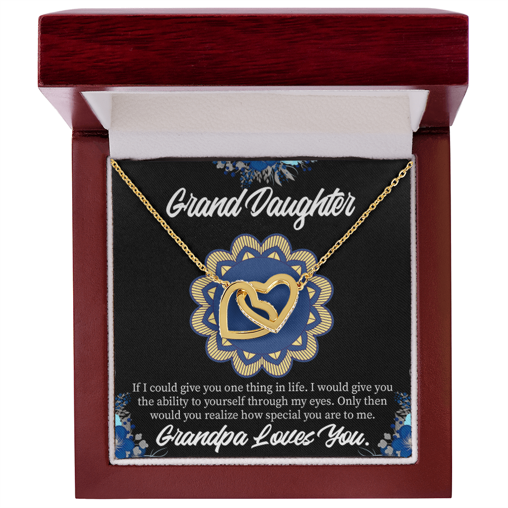 To Granddaughter Encouragement From Grandpa Inseparable Necklace-Express Your Love Gifts