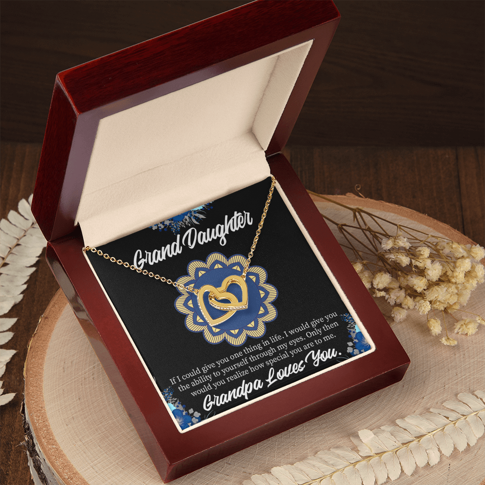 To Granddaughter Encouragement From Grandpa Inseparable Necklace-Express Your Love Gifts