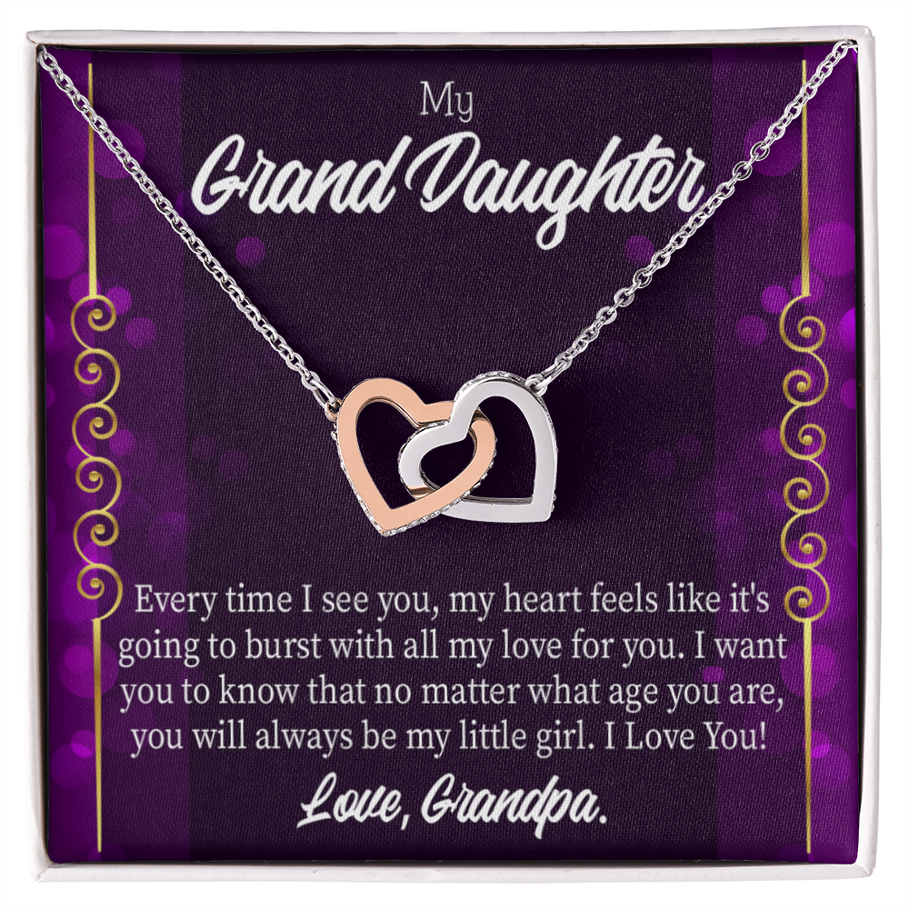 To Granddaughter Every Time I See You Inseparable Necklace-Express Your Love Gifts