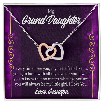 To Granddaughter Every Time I See You Inseparable Necklace-Express Your Love Gifts