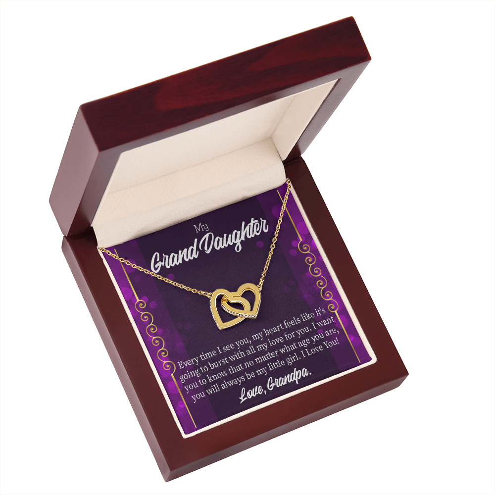 To Granddaughter Every Time I See You Inseparable Necklace-Express Your Love Gifts