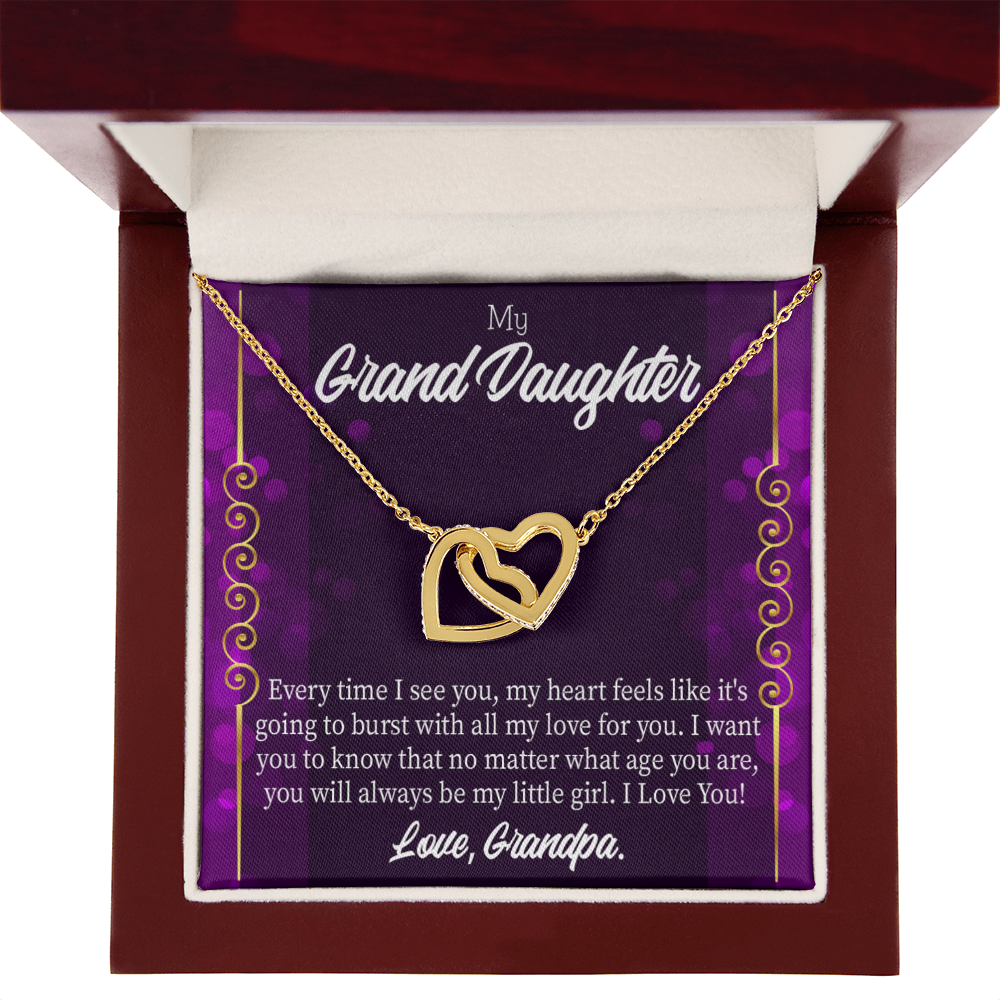 To Granddaughter Every Time I See You Inseparable Necklace-Express Your Love Gifts
