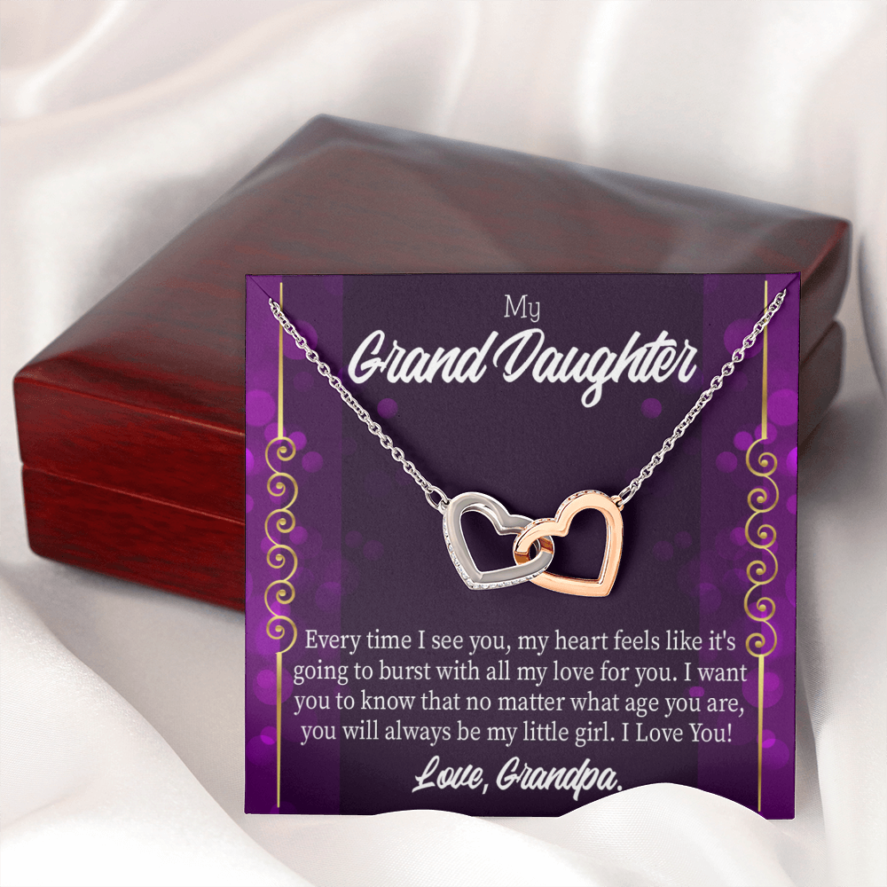 To Granddaughter Every Time I See You Inseparable Necklace-Express Your Love Gifts