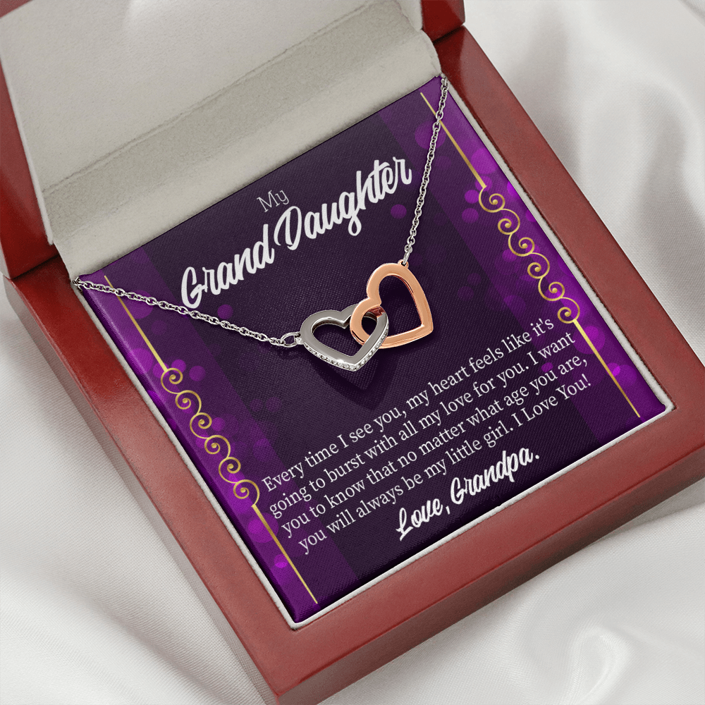 To Granddaughter Every Time I See You Inseparable Necklace-Express Your Love Gifts
