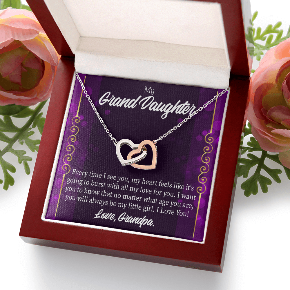 To Granddaughter Every Time I See You Inseparable Necklace-Express Your Love Gifts
