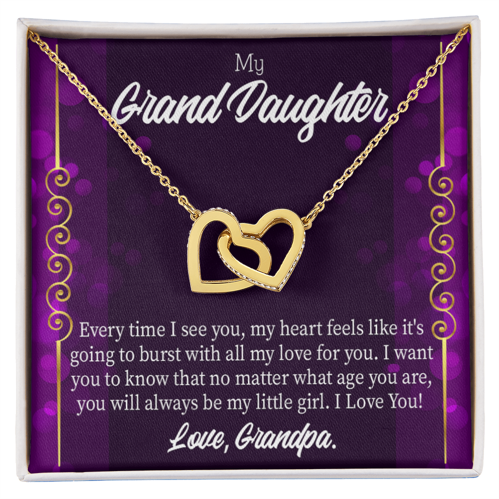 To Granddaughter Every Time I See You Inseparable Necklace-Express Your Love Gifts