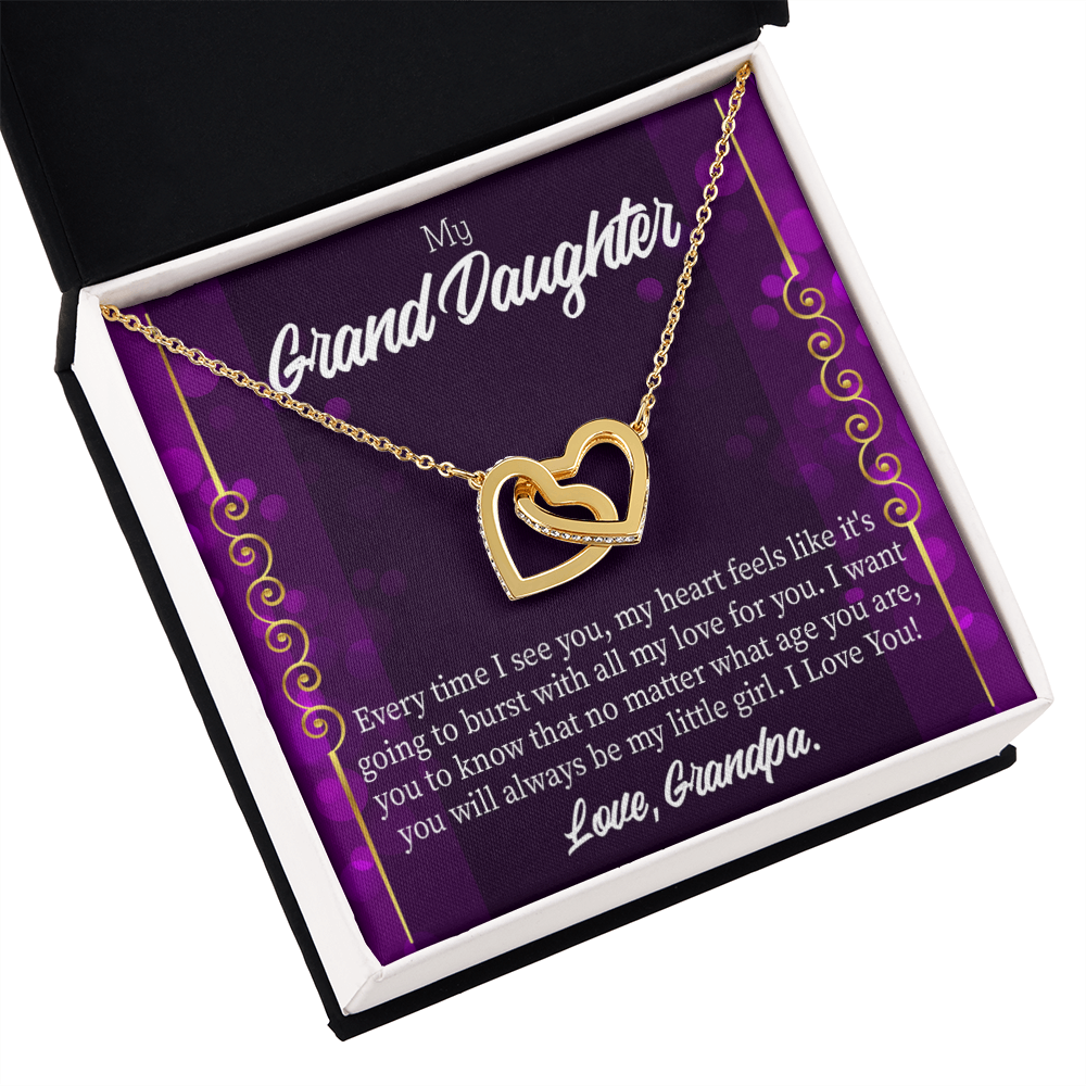 To Granddaughter Every Time I See You Inseparable Necklace-Express Your Love Gifts