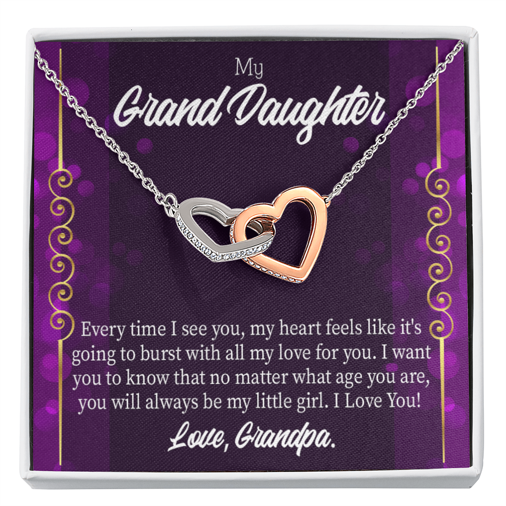 To Granddaughter Every Time I See You Inseparable Necklace-Express Your Love Gifts