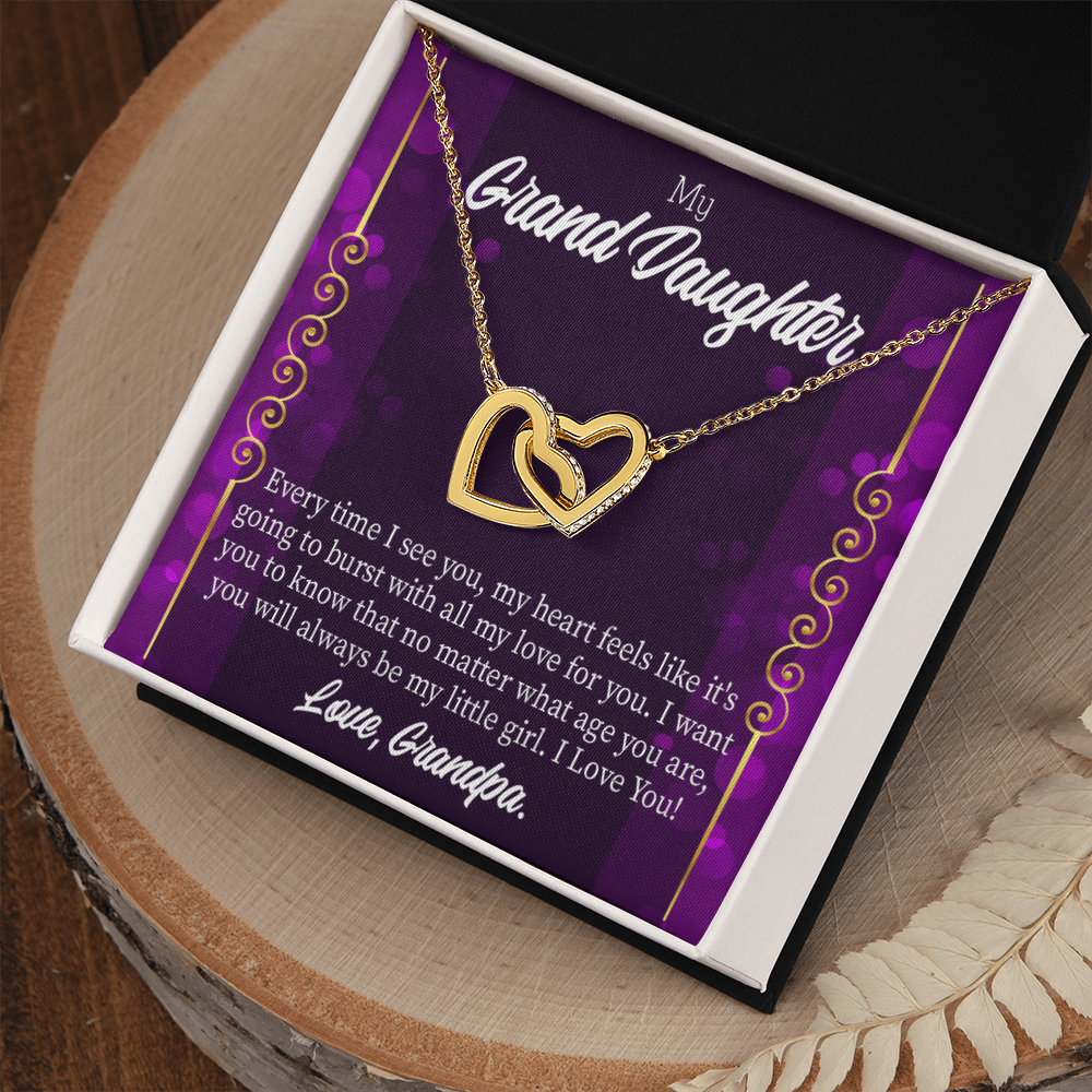 To Granddaughter Every Time I See You Inseparable Necklace-Express Your Love Gifts