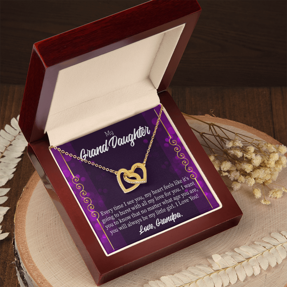 To Granddaughter Every Time I See You Inseparable Necklace-Express Your Love Gifts