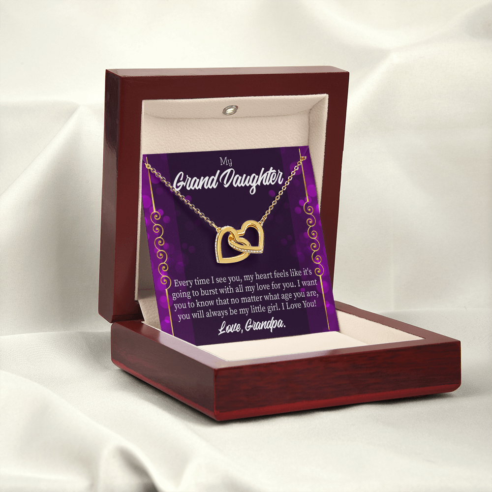 To Granddaughter Every Time I See You Inseparable Necklace-Express Your Love Gifts