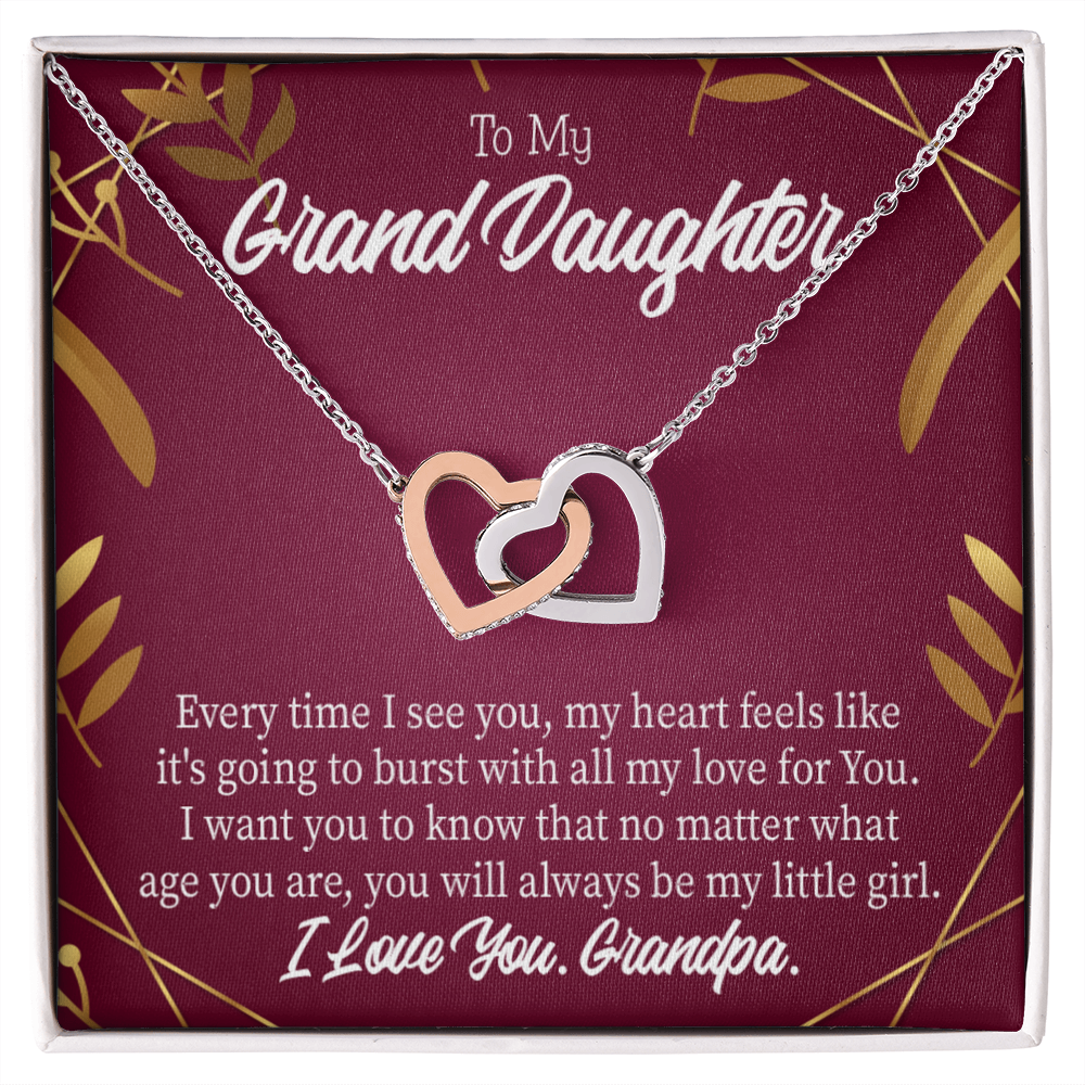 To Granddaughter Every Time Inseparable Necklace-Express Your Love Gifts