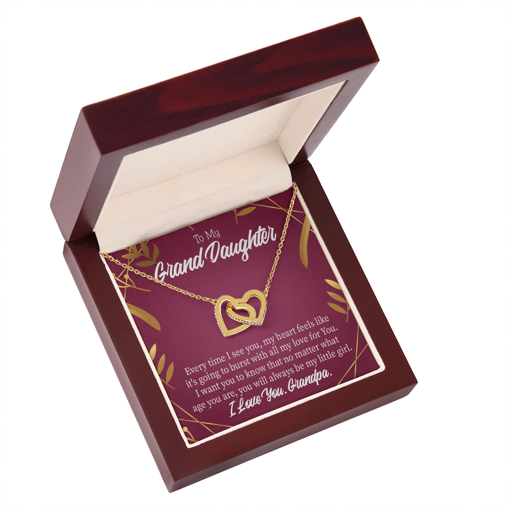 To Granddaughter Every Time Inseparable Necklace-Express Your Love Gifts