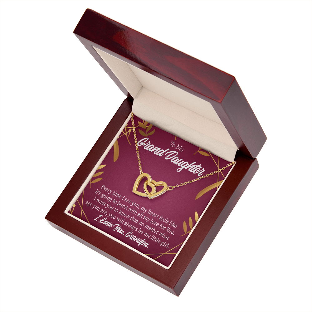 To Granddaughter Every Time Inseparable Necklace-Express Your Love Gifts