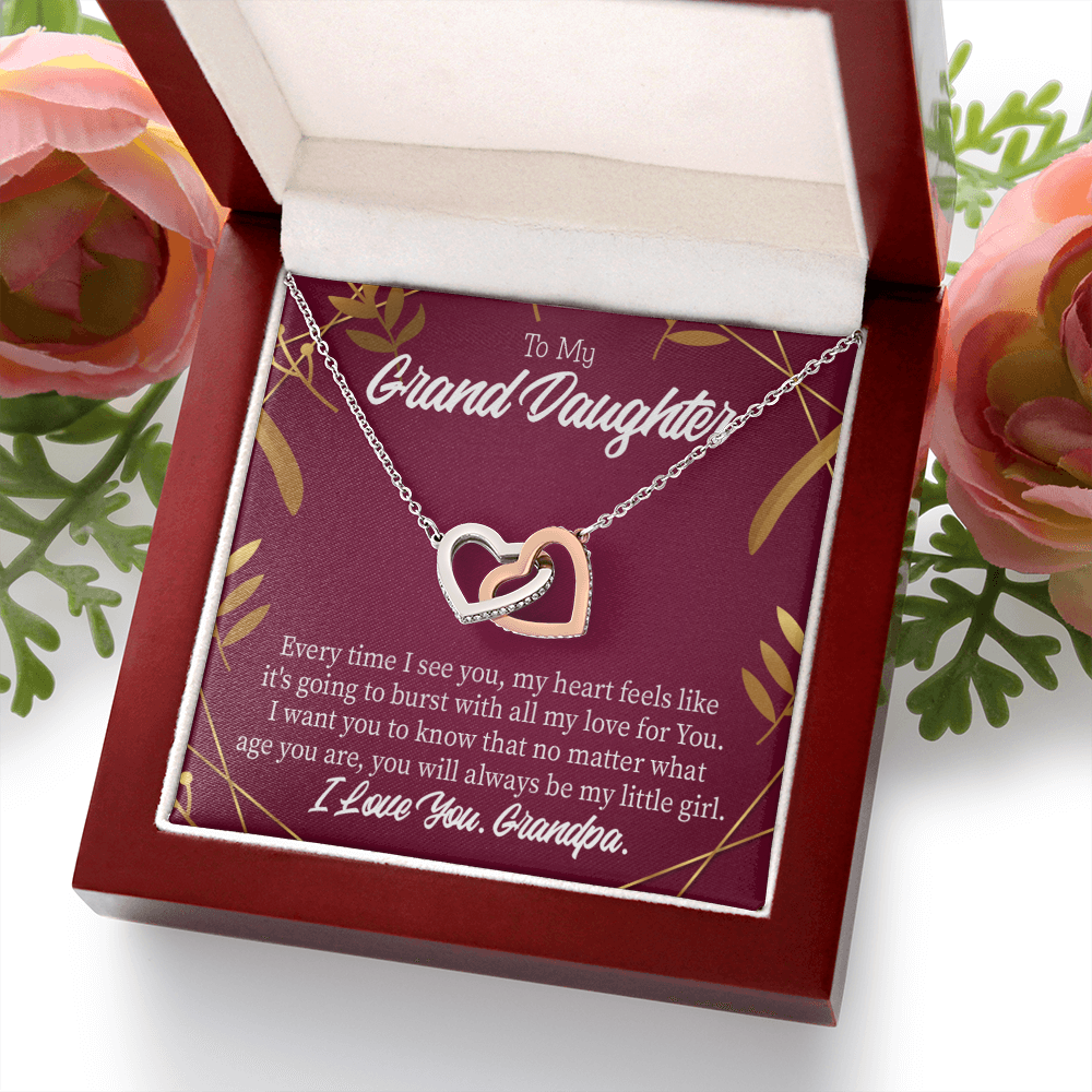 To Granddaughter Every Time Inseparable Necklace-Express Your Love Gifts
