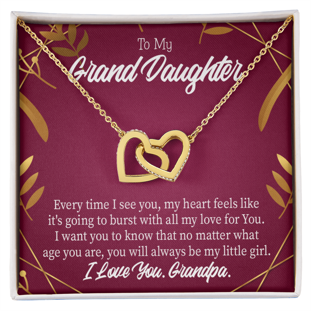 To Granddaughter Every Time Inseparable Necklace-Express Your Love Gifts