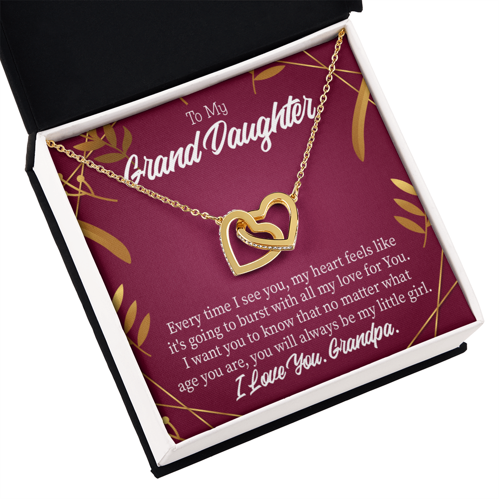 To Granddaughter Every Time Inseparable Necklace-Express Your Love Gifts