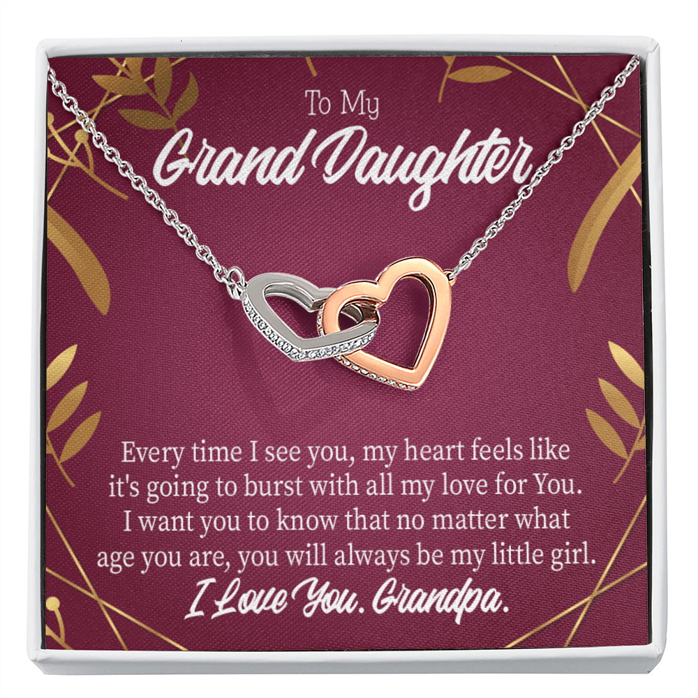 To Granddaughter Every Time Inseparable Necklace-Express Your Love Gifts