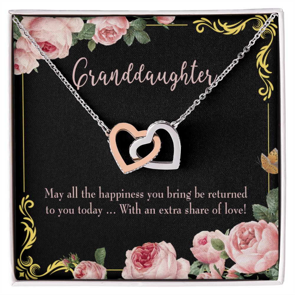 To Granddaughter Extra Share of Love Inseparable Necklace-Express Your Love Gifts