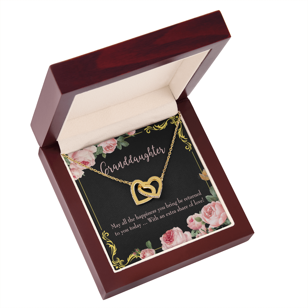 To Granddaughter Extra Share of Love Inseparable Necklace-Express Your Love Gifts