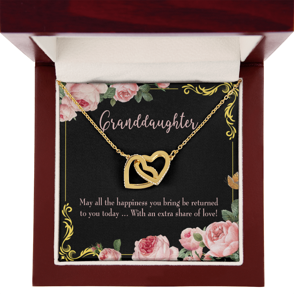 To Granddaughter Extra Share of Love Inseparable Necklace-Express Your Love Gifts