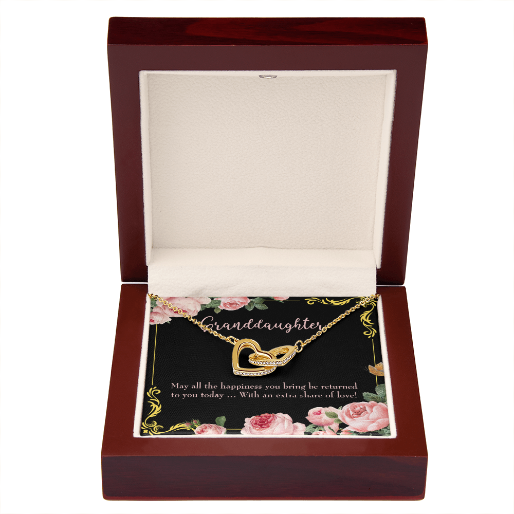 To Granddaughter Extra Share of Love Inseparable Necklace-Express Your Love Gifts