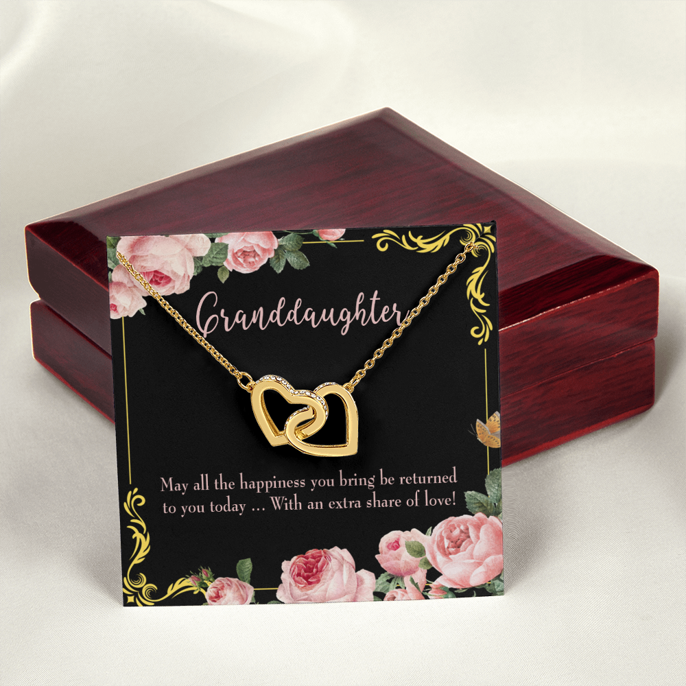 To Granddaughter Extra Share of Love Inseparable Necklace-Express Your Love Gifts