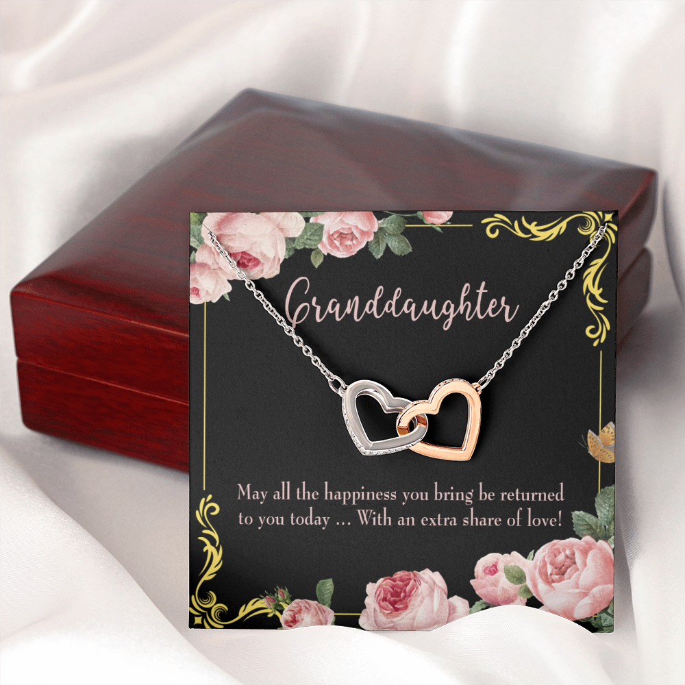 To Granddaughter Extra Share of Love Inseparable Necklace-Express Your Love Gifts