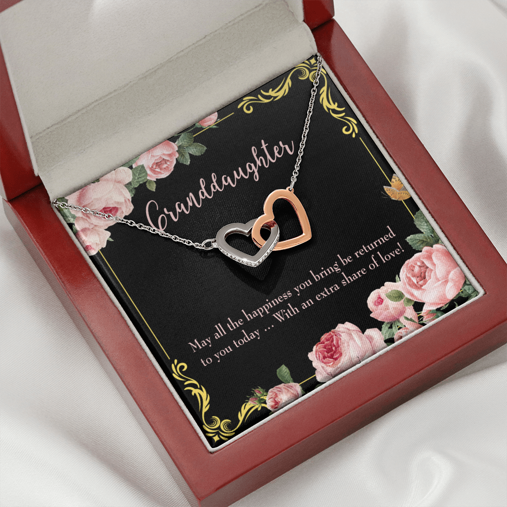 To Granddaughter Extra Share of Love Inseparable Necklace-Express Your Love Gifts