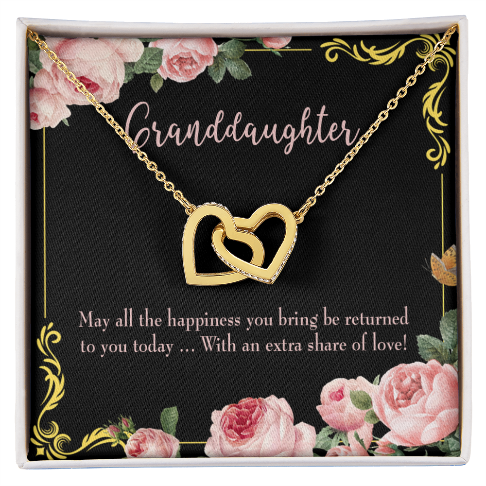 To Granddaughter Extra Share of Love Inseparable Necklace-Express Your Love Gifts