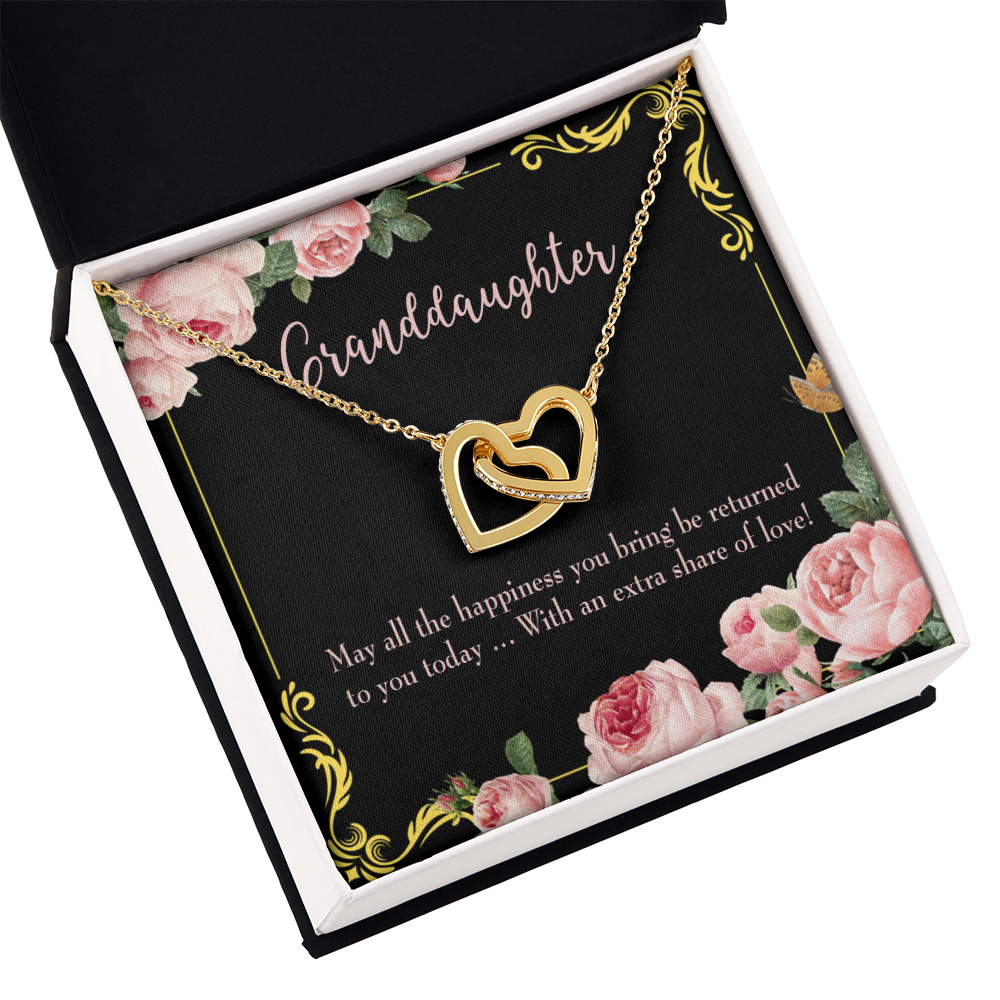 To Granddaughter Extra Share of Love Inseparable Necklace-Express Your Love Gifts