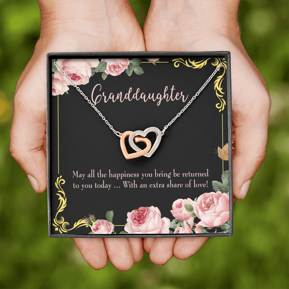 To Granddaughter Extra Share of Love Inseparable Necklace-Express Your Love Gifts