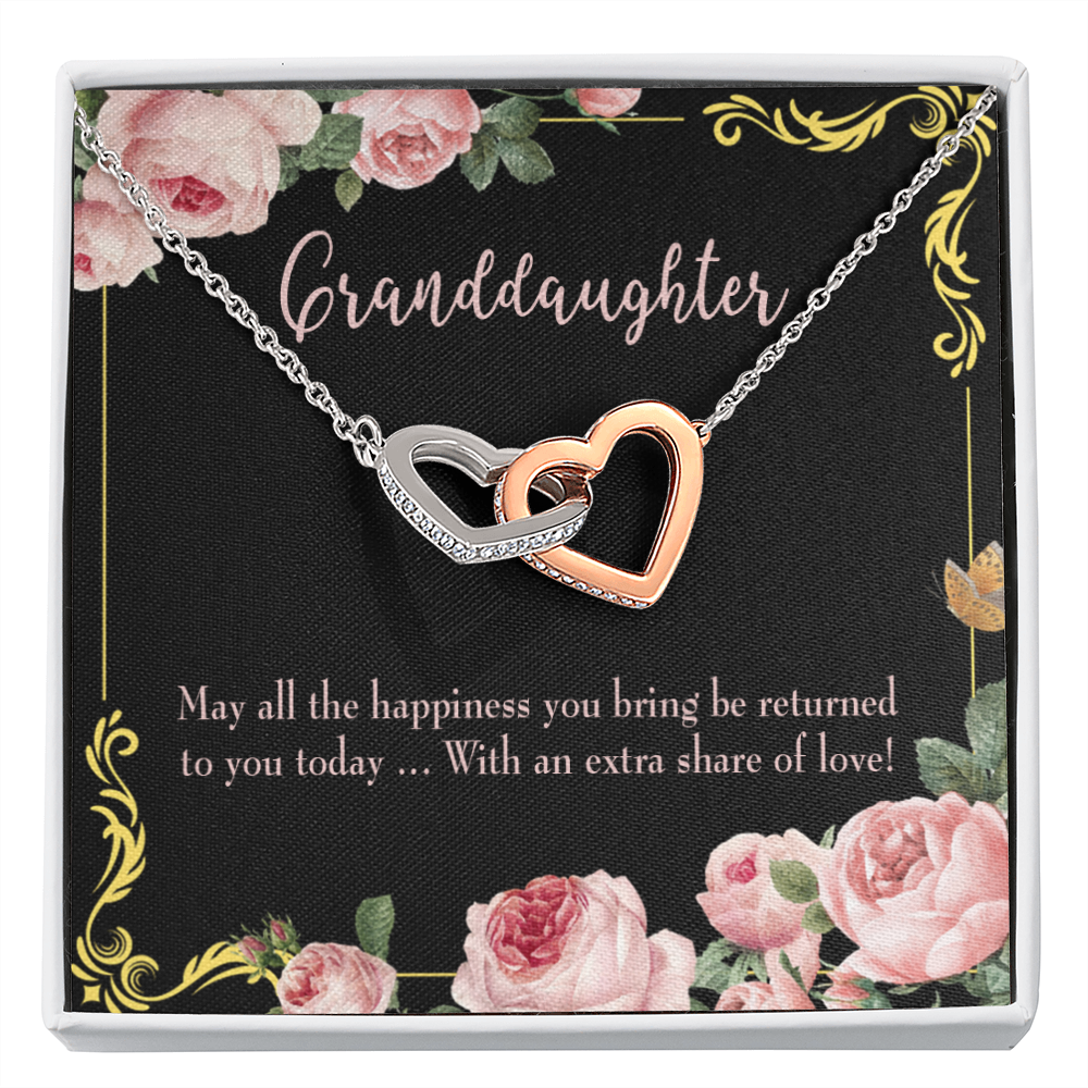 To Granddaughter Extra Share of Love Inseparable Necklace-Express Your Love Gifts