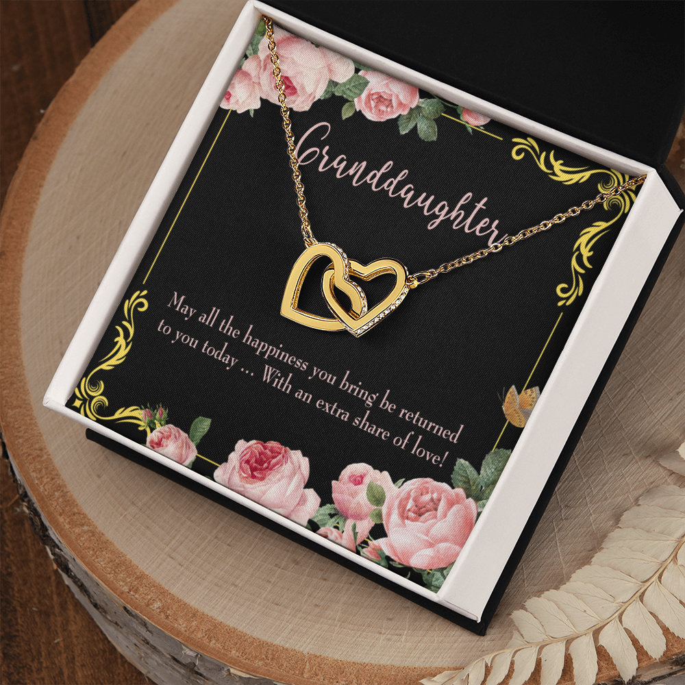 To Granddaughter Extra Share of Love Inseparable Necklace-Express Your Love Gifts