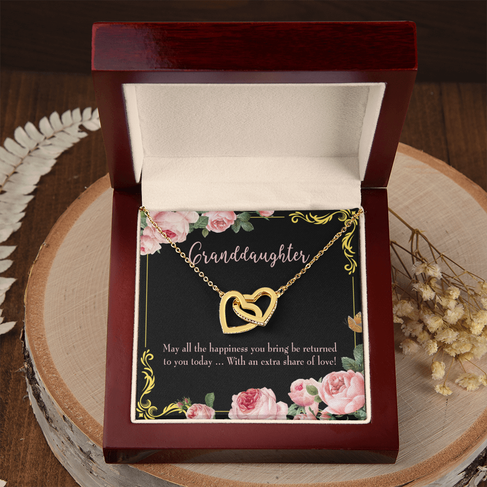 To Granddaughter Extra Share of Love Inseparable Necklace-Express Your Love Gifts