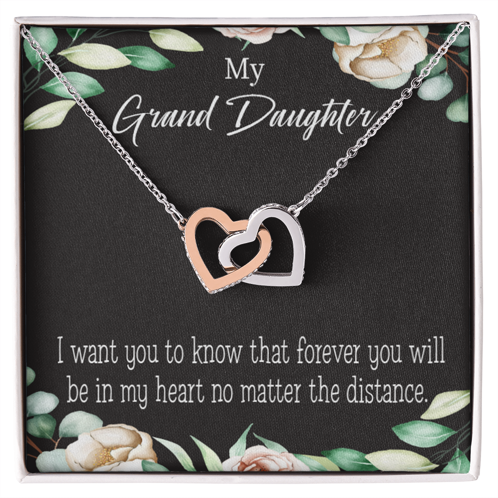 To Granddaughter Forever in My Heart Inseparable Necklace-Express Your Love Gifts