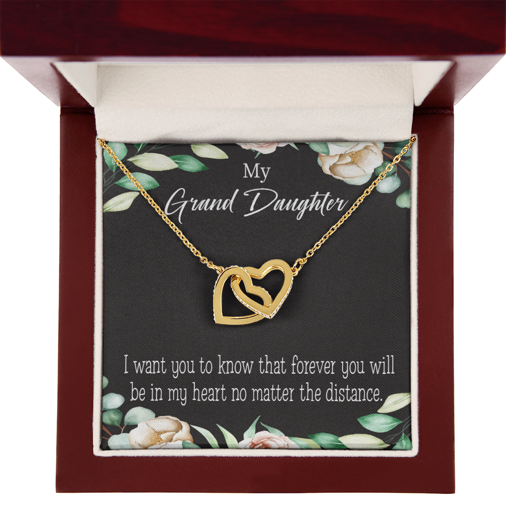 To Granddaughter Forever in My Heart Inseparable Necklace-Express Your Love Gifts