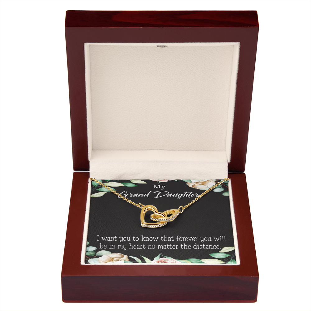 To Granddaughter Forever in My Heart Inseparable Necklace-Express Your Love Gifts