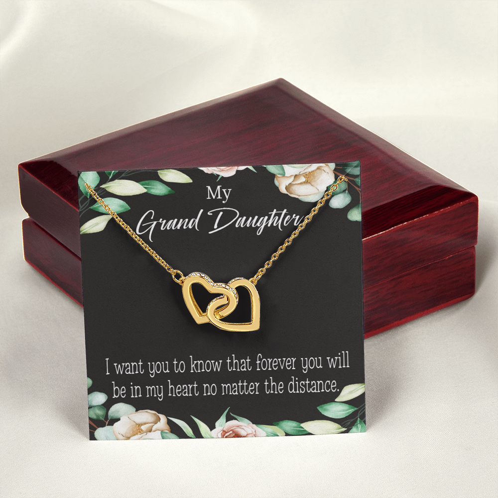 To Granddaughter Forever in My Heart Inseparable Necklace-Express Your Love Gifts