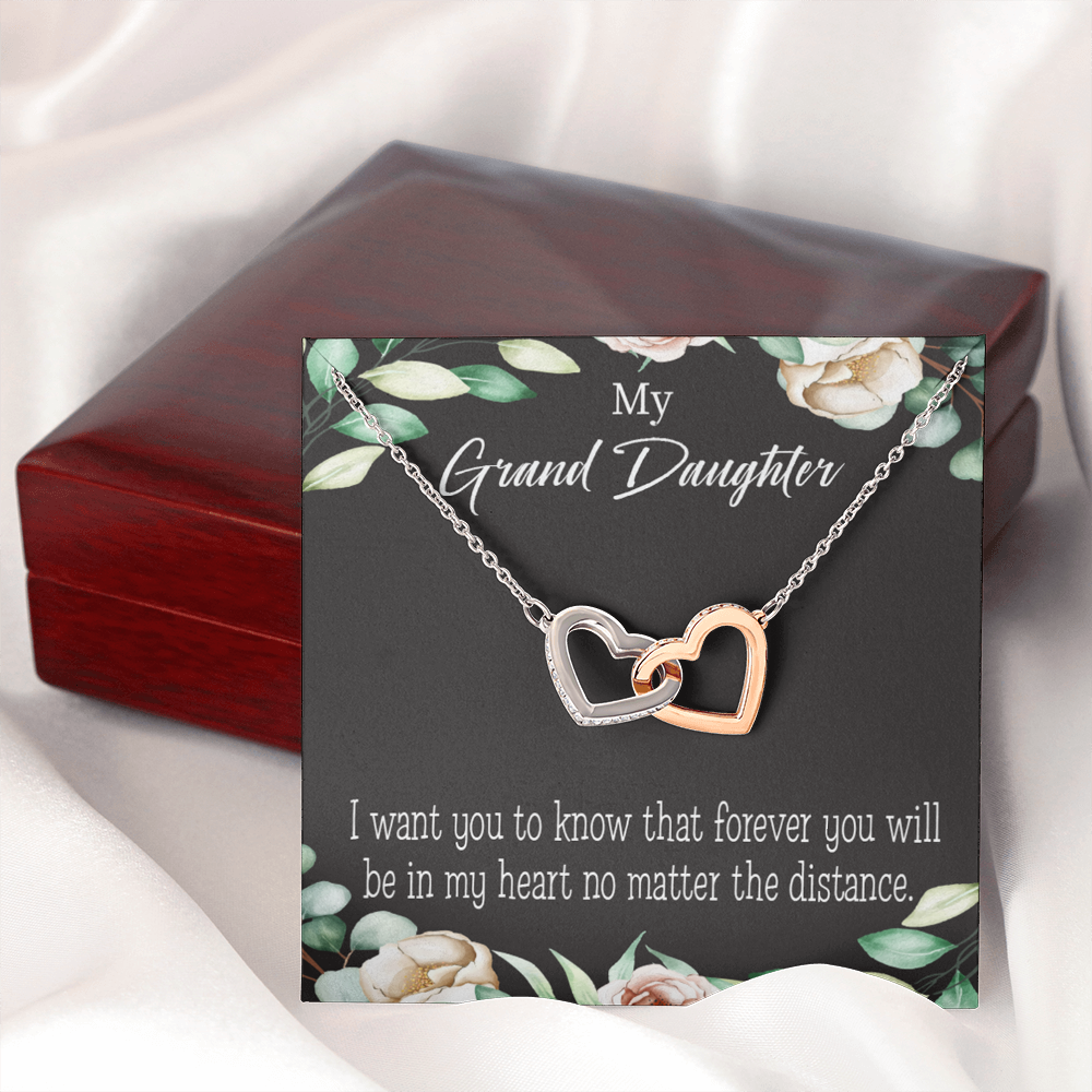 To Granddaughter Forever in My Heart Inseparable Necklace-Express Your Love Gifts