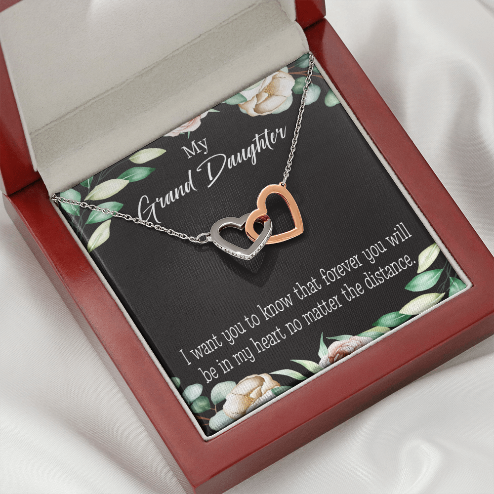 To Granddaughter Forever in My Heart Inseparable Necklace-Express Your Love Gifts