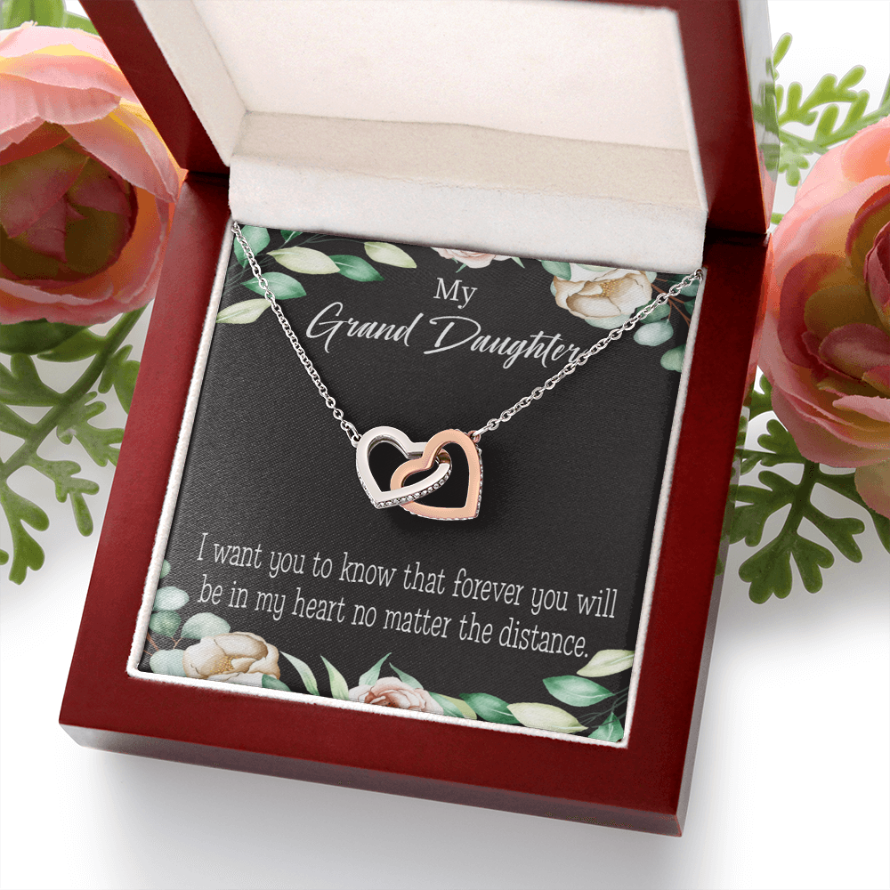 To Granddaughter Forever in My Heart Inseparable Necklace-Express Your Love Gifts
