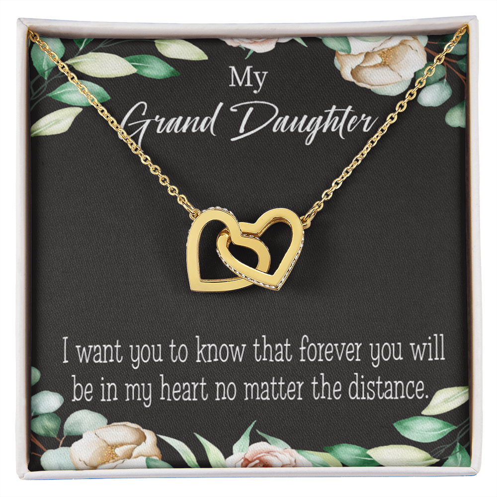 To Granddaughter Forever in My Heart Inseparable Necklace-Express Your Love Gifts