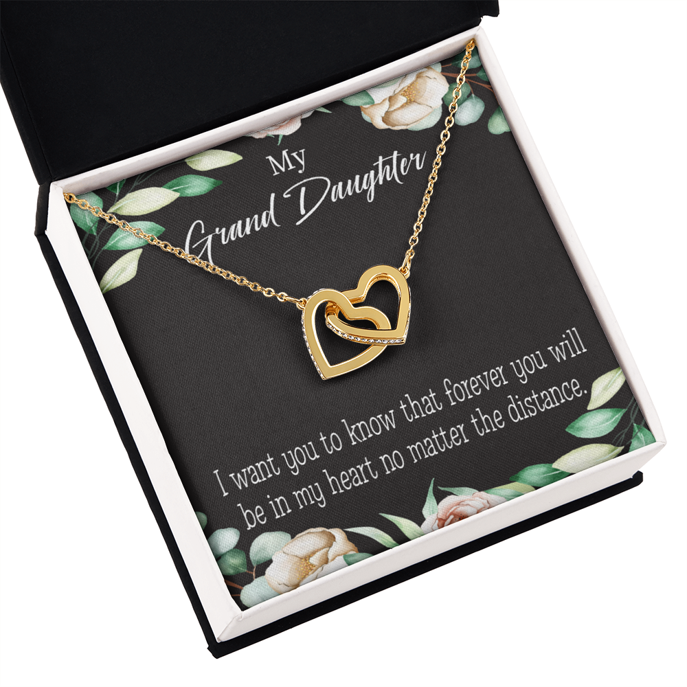 To Granddaughter Forever in My Heart Inseparable Necklace-Express Your Love Gifts