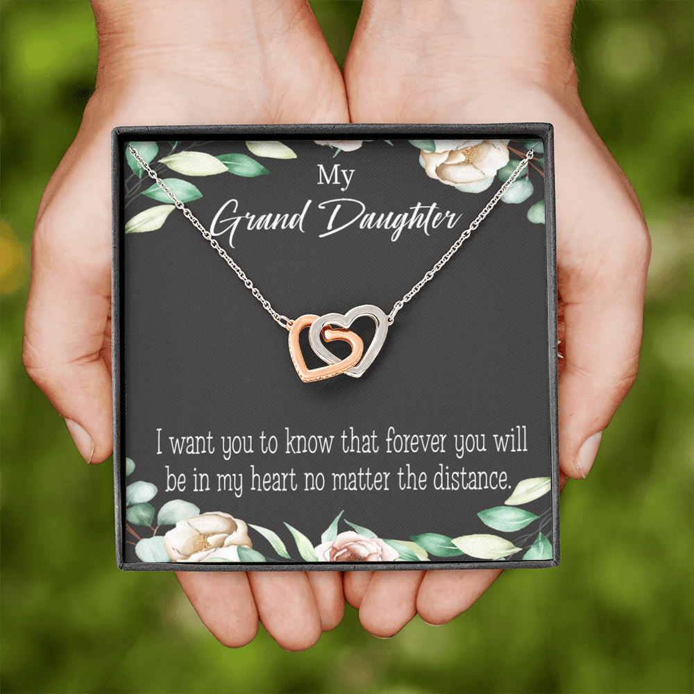 To Granddaughter Forever in My Heart Inseparable Necklace-Express Your Love Gifts