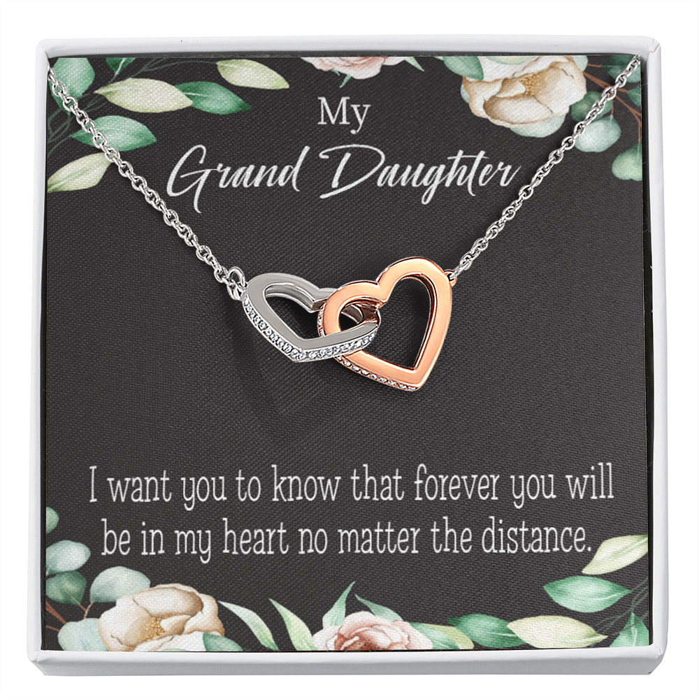 To Granddaughter Forever in My Heart Inseparable Necklace-Express Your Love Gifts