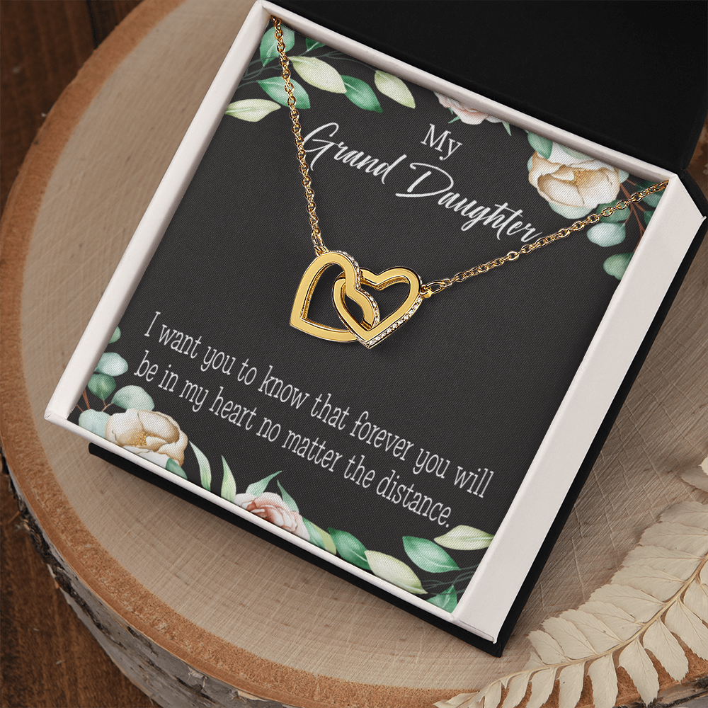 To Granddaughter Forever in My Heart Inseparable Necklace-Express Your Love Gifts