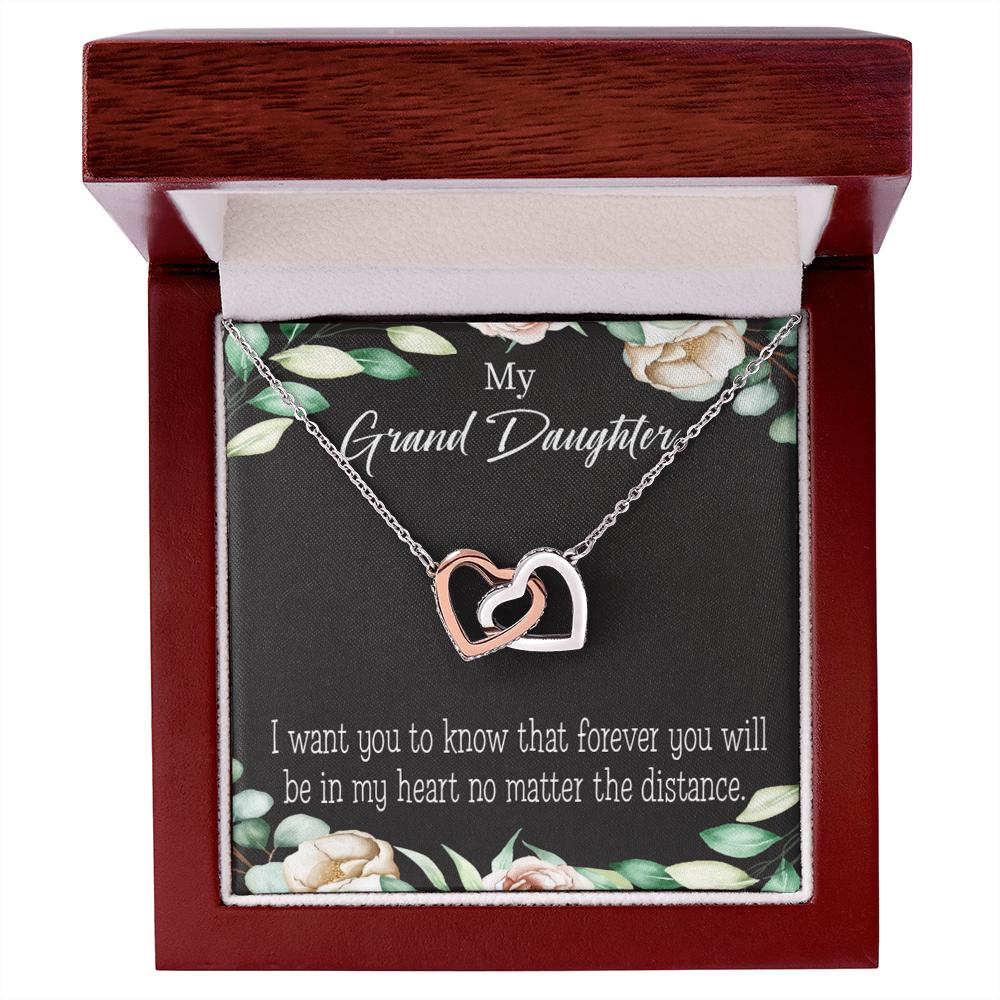 To Granddaughter Forever in My Heart Inseparable Necklace-Express Your Love Gifts
