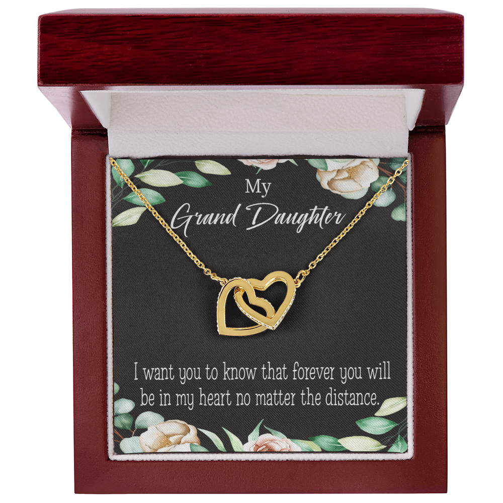 To Granddaughter Forever in My Heart Inseparable Necklace-Express Your Love Gifts