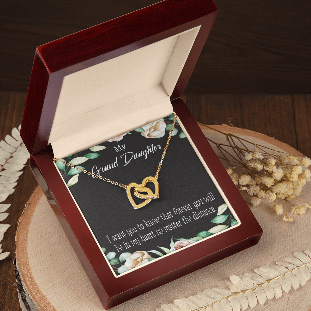 To Granddaughter Forever in My Heart Inseparable Necklace-Express Your Love Gifts